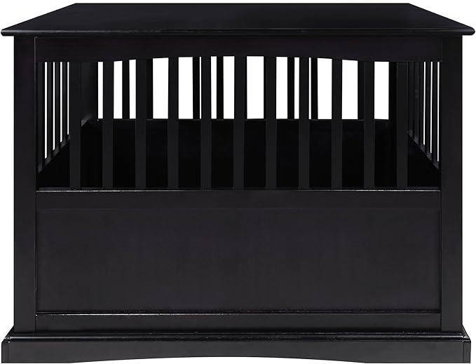 Casual Home Wooden Large Pet Crate, End Table, (Black, 24"W x 36.5"D x 29.25"H)