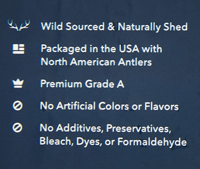 Amazon Brand – Wag Split Elk Antler, Naturally Shed, Small (Best for Dogs Under 15 lbs) (Pack of 4)