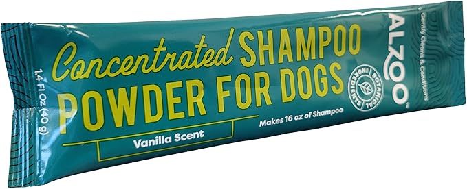 Concentrated Shampoo Powder for Dogs, Specially Formulated for Dogs with Sensitive Skin, 100% Plant-Based Active Ingredients, Vanilla Fragrance