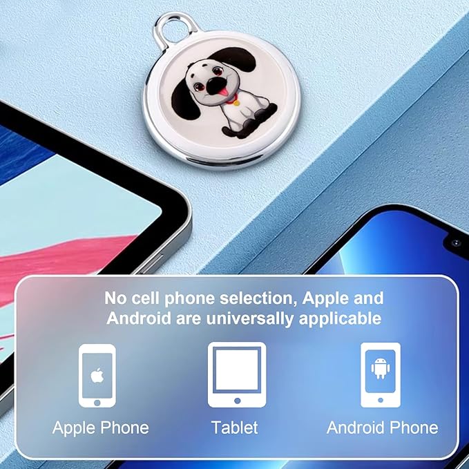 Cat Collar Cat Tracker Collar Dog Tracker Pet Tracker Kittens GPS Tracker for Cats Dogs| Android and iOS Universal| No Monthly Fee | No Charging Required | Waterproof | Smart Anti-Loss Locator (Dog)