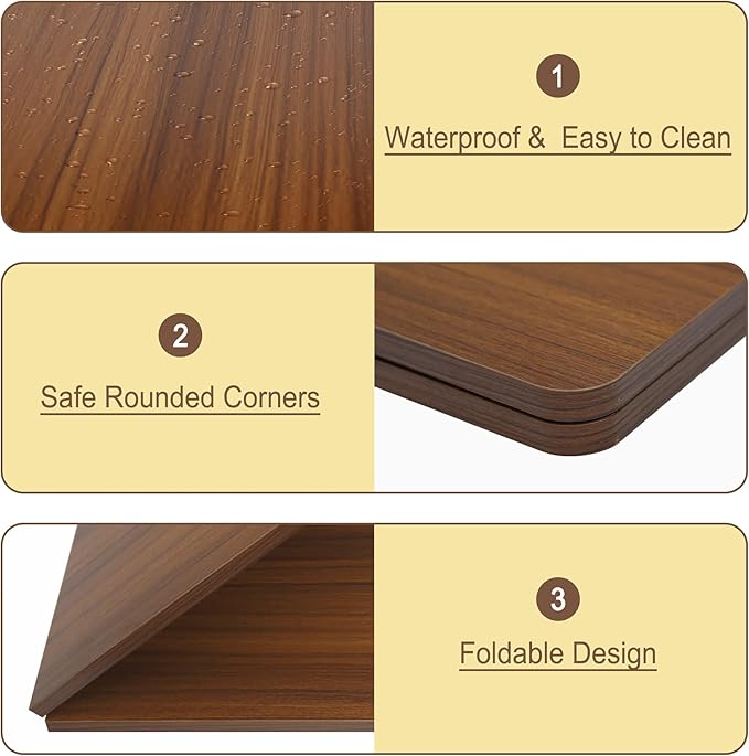 Deblue Foldable Dog Crate Topper, Crate Topper for 42in Wire Dog Cages, Wooden Dog Kennel Table Top for Large Dog, Foldable, Portable-(42 in Only Topper)