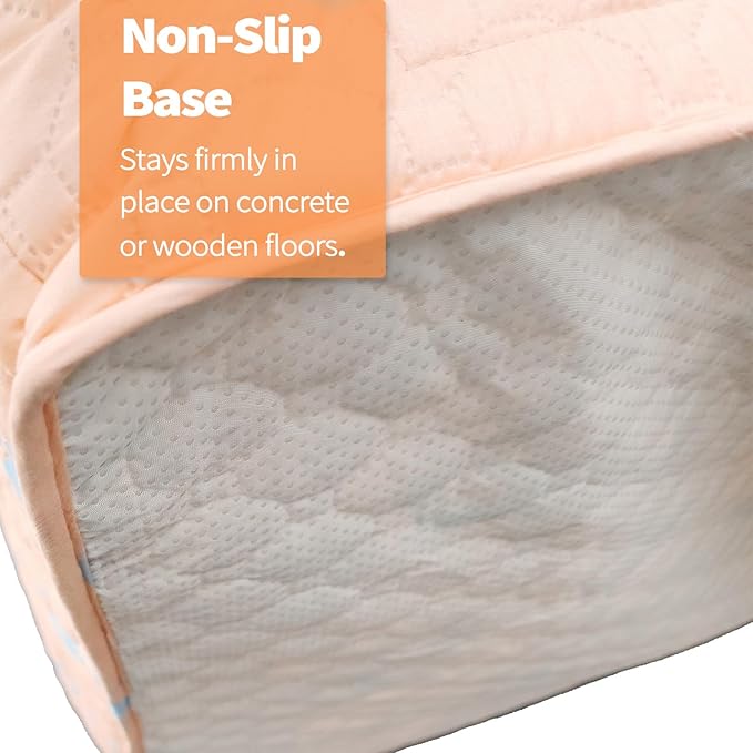 PJYuCien Dog Playpen Bottom Pad Fits for 36 Inch 4 Panels Exercise Pet Pen, Using as a Fence Stabilization and Puppy Pen Mat, Hoop and Loop Design,Orange (Playpen Not Included)