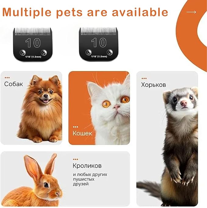 7pack Dog Grooming Blades Compatible with Andis Dog Clippers Blades,Dog Clipper Blades Compatible with Oster A5,Wahl km10 Dog Clippers,Stainless-Steel Blade Sharp