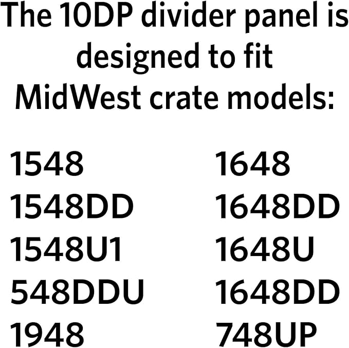 MidWest Homes for Pets Dog Crate Divider Panel for 48-inch Dog Crate; Fits Crate Models 1648, 1648DD, 1648U, 1648DDU, 748UP & Measures 17.60L x 18.27W x .60H Inches, Black