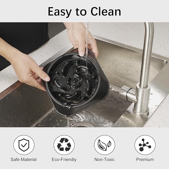 MateeyLife Slow Feeder Dog Bowls, Anti-Choking Puzzle Dog Food Bowls, Anti-Slip Interactive Feeding Slow Down Eating, Bloat Stop Maze Dishes for Medium Large Breeds Black