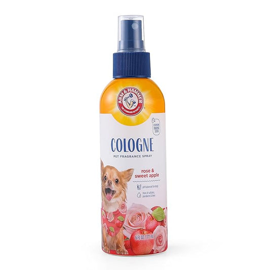 Arm & Hammer for Pets Cologne Pet Fragrance Spray for Dogs with Deodorizing Baking Soda, Rose and Sweet Apple Scented Dog Spray, 6 Ounces