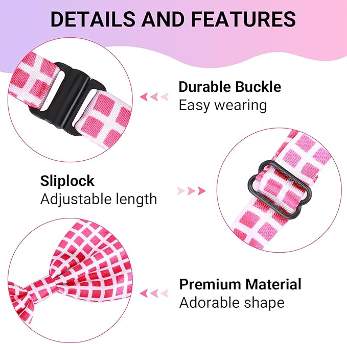 Segarty 60pcs Bow Ties for Dogs, Adjustable Bowtie Collars for Small Medium Pet, Comfortable Cats Neck Bow Tie Large Puppy Cute Neckties Grooming Accessories for Birthday Holiday Wedding Gift