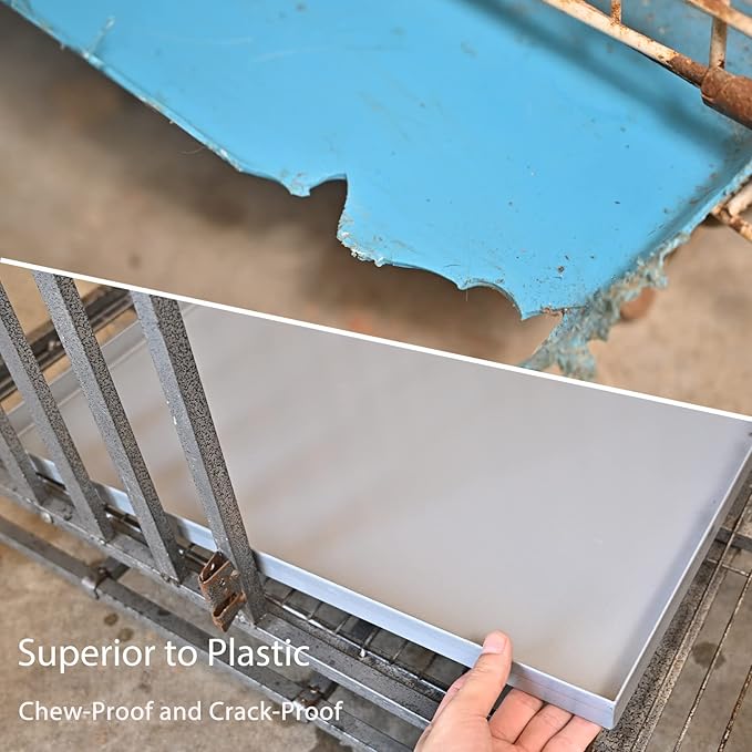 47x29.13x1 Replacement Tray for Dog Crate, Galvanized, Chew-Proof and Crack-Proof Dog Kennel Tray Replacement