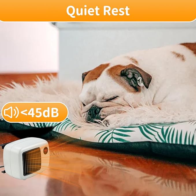 Rypet Dog House Heater with Thermostat, 200W/400W Safe Heater for Dog House Outdoor with 6 Ft Anti Chew Cord, Wall Mounted Chicken Coop Heater Electric Warmer for Hound Kennel Cat Cage Chicken Coop