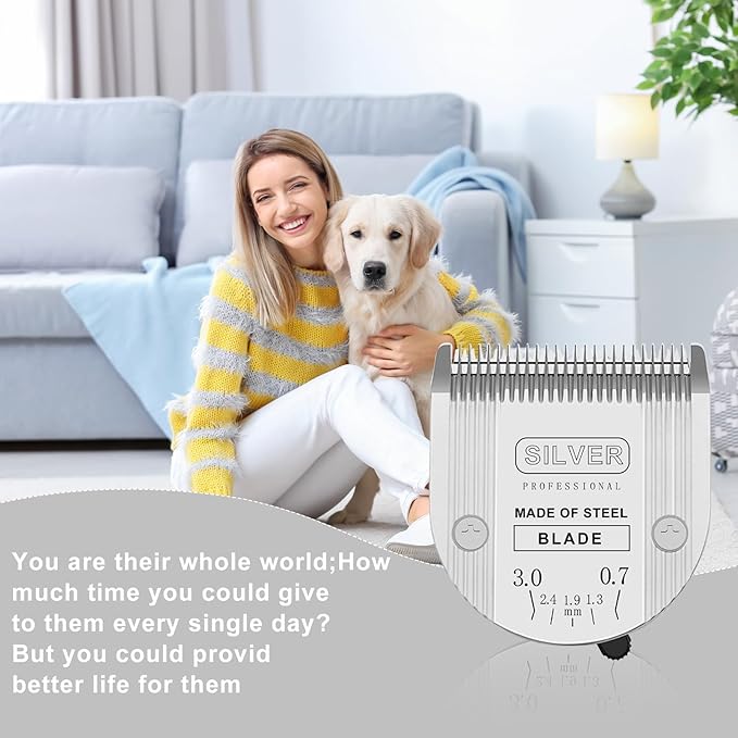 5 in 1 Replacement Blades Compatible with WAHL Bravura .Chromado，Creativa，Figura Dog Clippers for Dogs Grooming（2 Packs