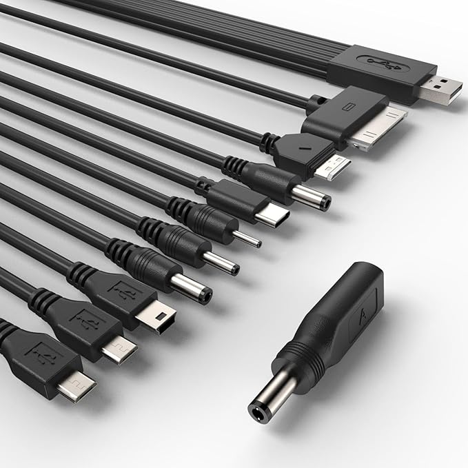 Charger Compatible with Bousnic Dog Shock Collar, Universal Dog Collar Charger Replacement for Mini Educator E Collar,Bark Collar and Other Training Systems,11-in-1 Dog Training Collar Charging Cord