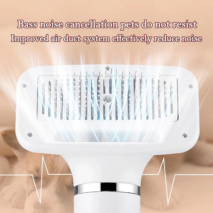 Pet Hair Dryer, Dryer Handheld Portable 3 in1 New Upgrade Removable Comb Multifunctional Grooming Comb Brush Dry and Wet for Cats, Dogs, Rabbits and Other Hair Care