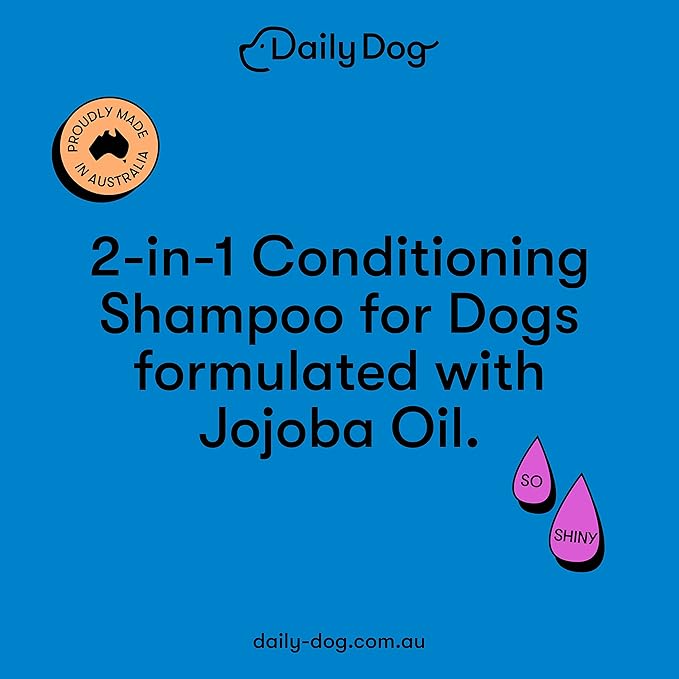 Conditioning Shampoo with Melon Fragrance & Jojoba Oil - Natural Dog Shampoo, Deep Wash to Clean, Condition & Protect Sensitive Skin - 500ml