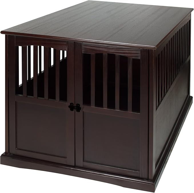 Casual Home Wooden Pet Crate, End Table, Extra Large, New Espresso