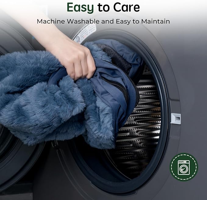 BALANCE Orthopedic Dog Bed, Egg Crate Foam Dog Couch for Pet Sleeping, Pet Sofa with Removable Washable Cover & Nonskid Bottom, Comfy Dog Bed for Large Dog, Blue