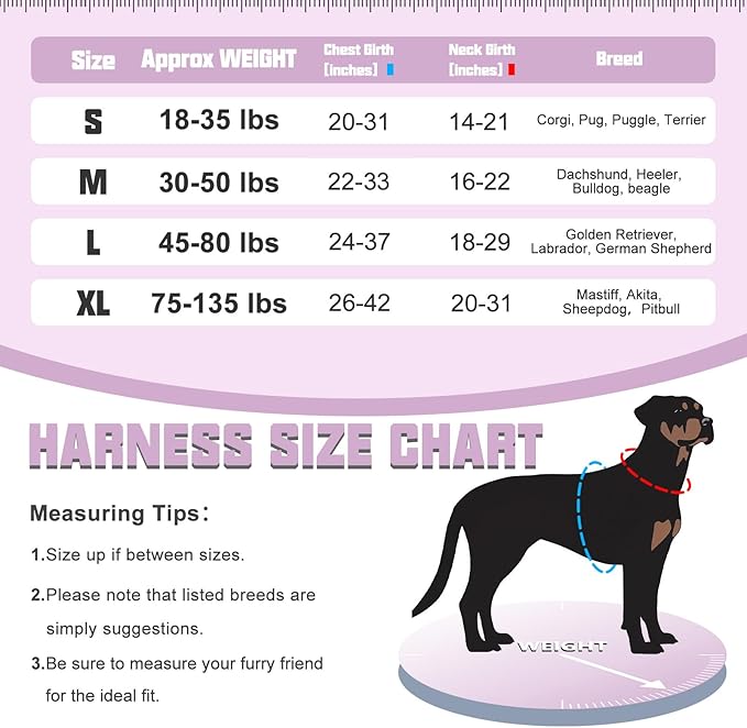 AUROTH Tactical Dog Harness for Small Medium Large Dogs No Pull Adjustable Pet Harness Reflective K9 Working Training Easy Control Pet Vest Military Service Dog Harnesses (M, Purple Camo)