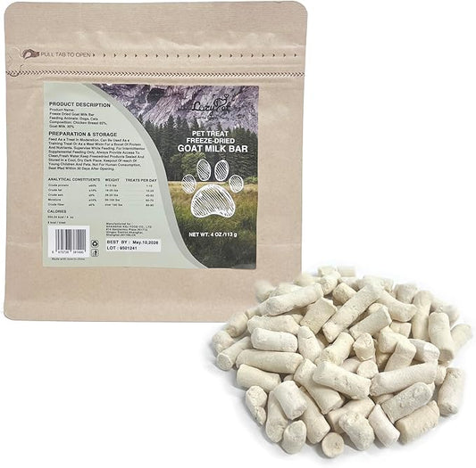 Freeze Dried Raw Single Ingredient Cat Treats, Solve Pet's Picky Eating Problem (Goat Milk bar)