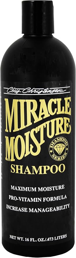 Chris Christensen Miracle Moisture Shampoo and Conditioner Bundle: Diamond Series Miracle Conditioner, Deep Hydration, 16 oz. - Diamond Series Miracle Shampoo, Strengthen Coat, 16 oz.