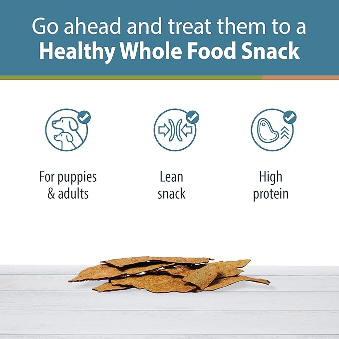 JustFoodForDogs Healthy Dog Treats, Limited-Ingredient, Chicken Apple Bark, Made in The USA, 5 oz