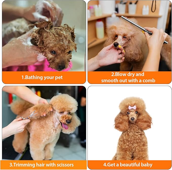 Dog Grooming Scissors Colorful Pet Trimming Scissors Set Professional Grooming Barber Scissors Kit 7 inch Stainless Steel Shears for Grooming and Hair Cutting