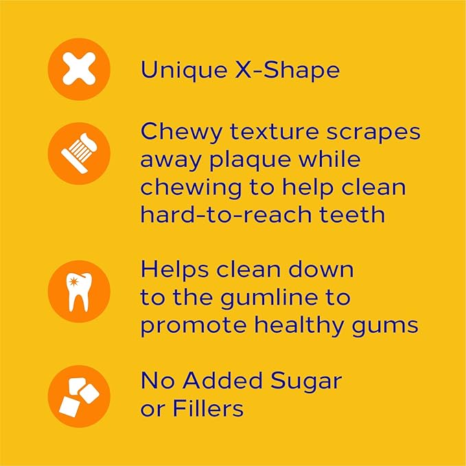 Pedigree DENTASTIX Adult Large Dog Dental Care Treats, Bacon Flavor, 2.08 lb. Pack (40 Treats)