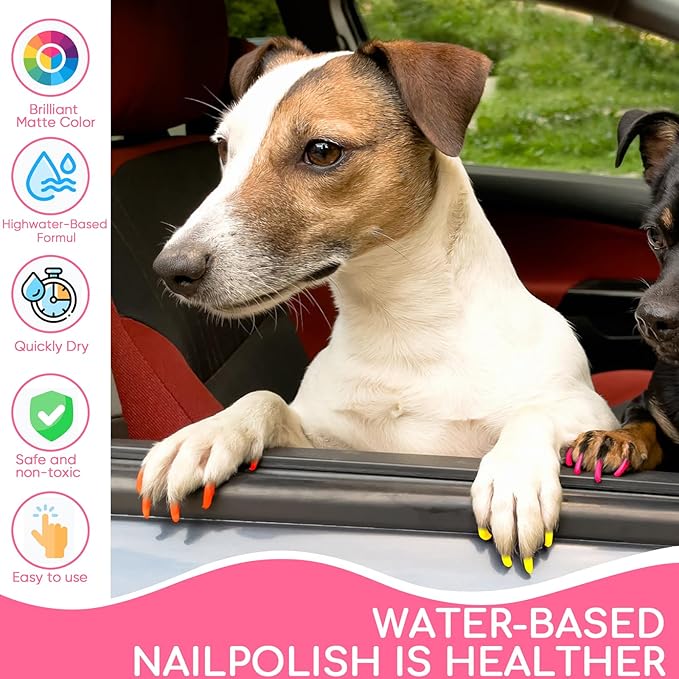 Dog Nail Polish， Dog Nail Polish Pens Quick Dry-8 Colors, Pet Nail Polish Set for Dogs， DIY Dogs Puppy Nails, Dog Safe Nail Polish Non Toxic, Odorless, Easy to Apply