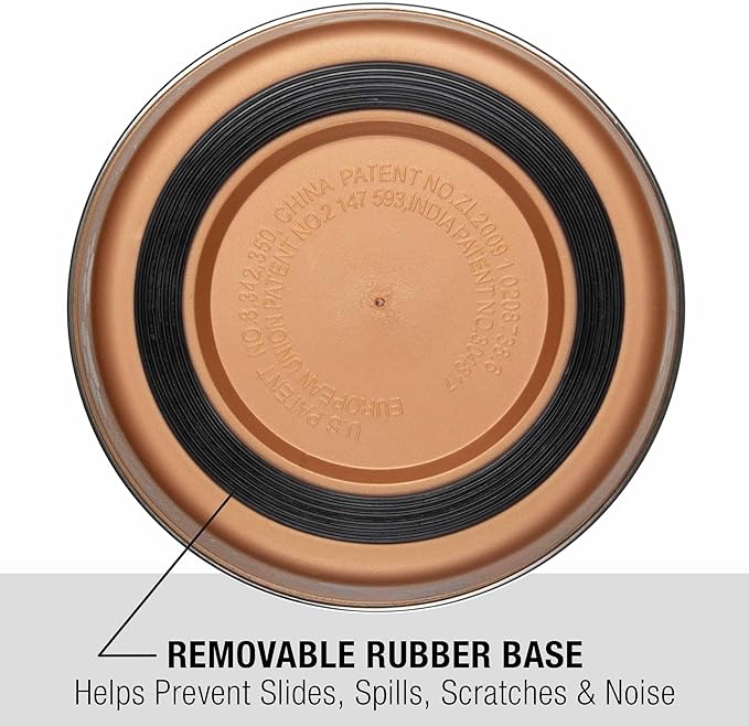 Loving Pets - Bella Bowls - Dog Food Water Bowl No Tip Stainless Steel Pet Bowl No Skid Spill Proof (Small, Champagne)