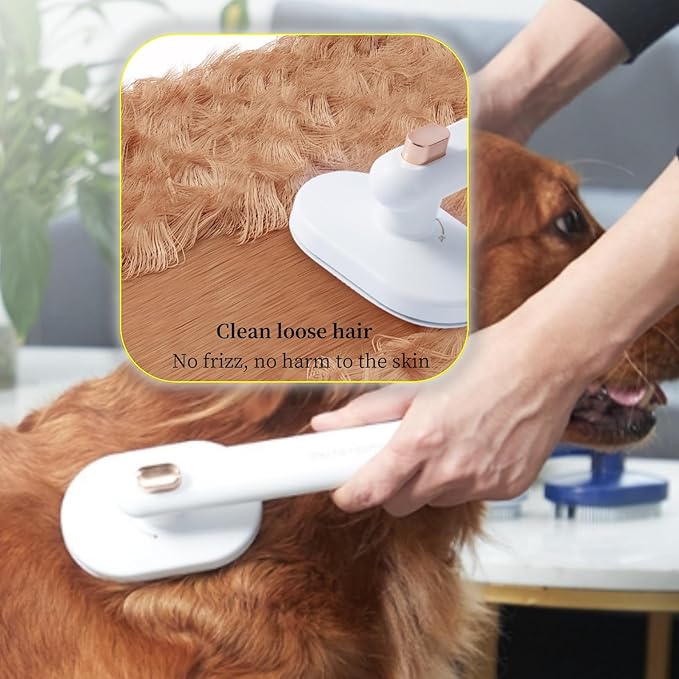 3PCS Cat Brush with Release Button,Dog Brush,Cat Brush Dog Brush for Shedding Grooming, Cat Brushes for Indoor Cats, Dog Grooming Brush Pet Brush for Semi-Short to Semi-Long Hair