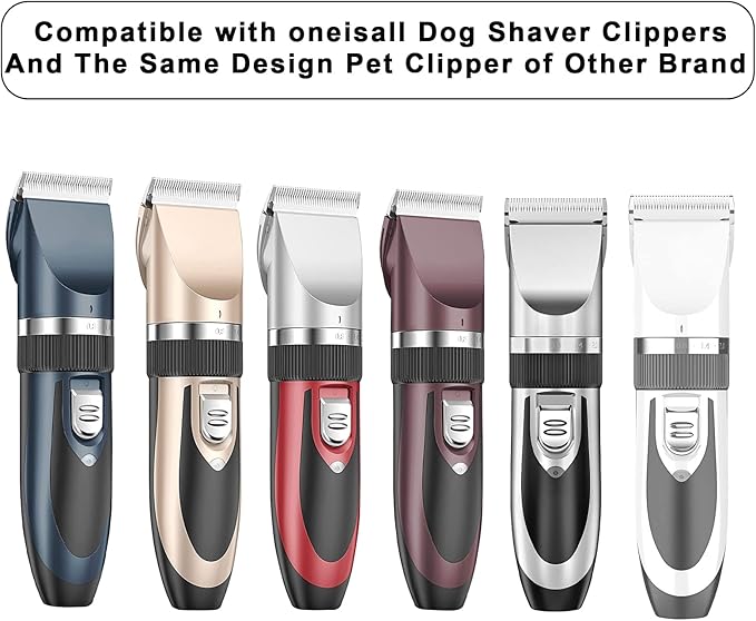 Audoc Dog Grooming Clipper Replacement Blades, Ceramic and Stainless Steel, Low Noise, Fits Oneisall Pet Clippers