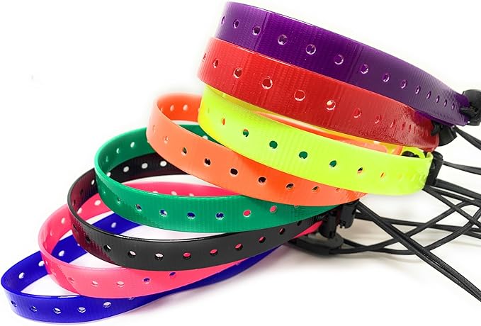 Replacement GPS eCollar with Adjustable Bungee, Multi-Hole Design, and Secure Toggle Closure for Small Dogs (Teal Blue, Small Neck)