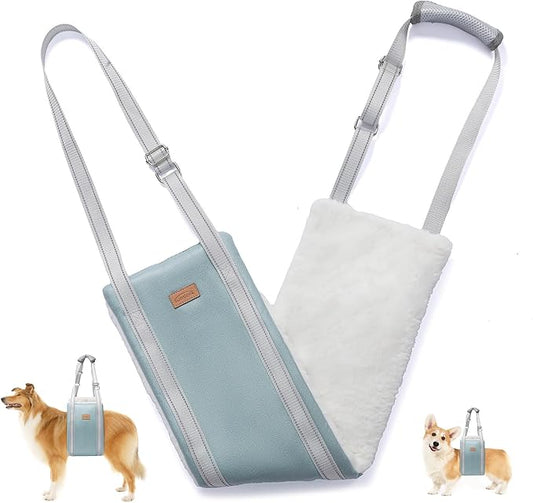 Dog Lift Harness for Medium Dogs, Adjustable Dog Sling for Back Legs, Hip Support Harness to Help Lift Dogs Rear for Canine Aid and Old K9 Cruciate Ligament Rehabilitation - Medium, Blue