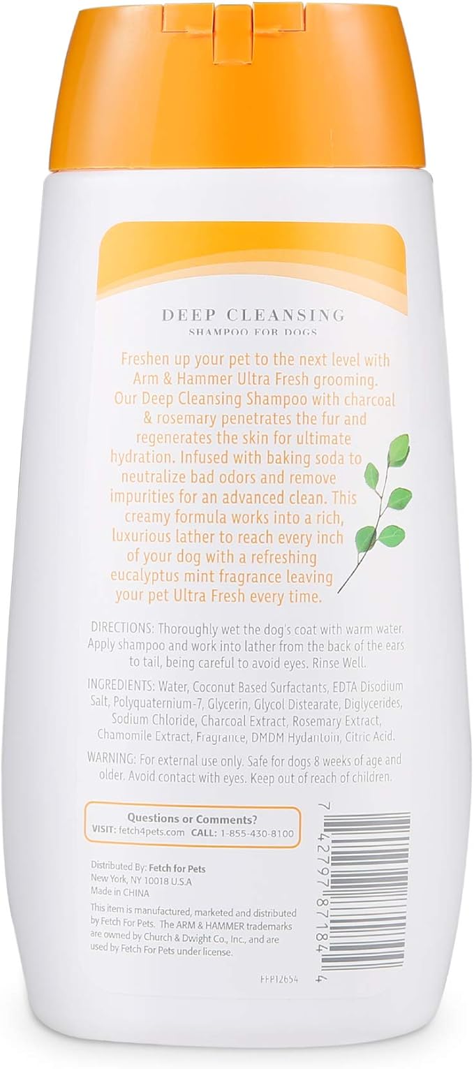 Arm & Hammer Ultra Fresh Shampoos, Conditioners, and Sprays for Dogs | Arm & Hammer Baking Soda Neutralizes Bad Odors for an Advanced Clean Deep Cleansing Shampoo