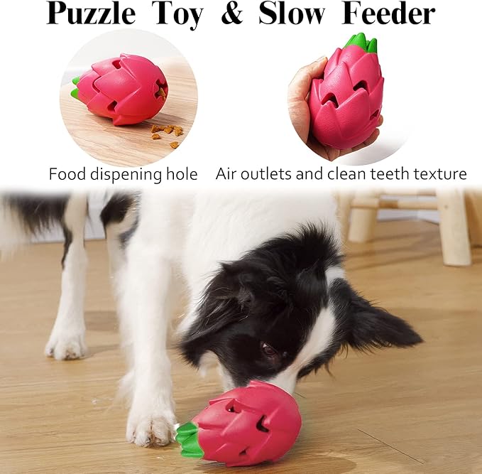 MewaJump Dog Chew Toy, 3 Pack Dog Toys for Aggressive Chewers, Tough Rubber Dog Toy, Puzzle Pet Toys Large Breed, Puppy Teething Chew Toys, Interactive Durable Toy for Medium and Large Dog