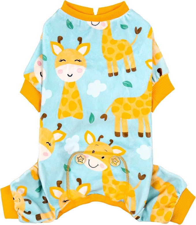 KYEESE Dog Pajamas Soft Dog Clothes Giraffe Dog Pjs Dog Onesie Small Dog Pajamas Comfy Dog Costume Dog Coat Stretchy Dog Pajamas for Small Dogs, X-Large