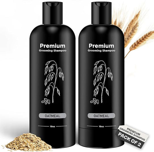 605Products - Natural Dog Shampoo for Itchy and Sensitive Skin, Puppy Shampoo and Odor Eliminator for Smelly Dogs and Puppies, Pet Shampoo and Deodorizer - Dog Bath Supplies (Oatmeal - 2 Pack)