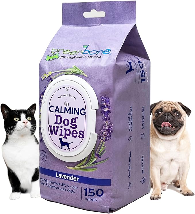 Calming Dog Wipes - Lavender Scented - 150 Wipes