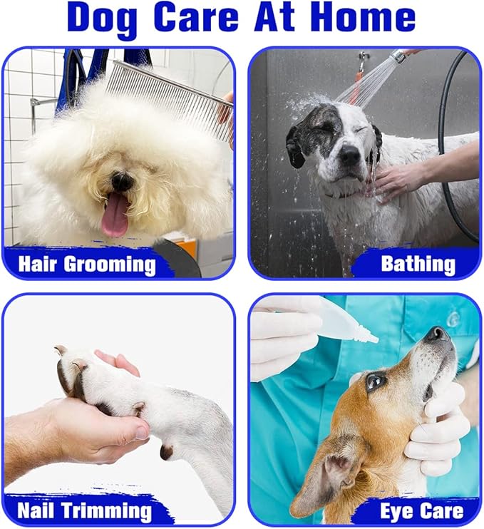 Pet Dog Grooming Hammock for Nail Trimming,Dog Restraint Hanging Harness for Nail Clipping,Dog Grooming Sling for Large Dogs with Nail Clippers/Nail File/Pet Comb,Claw Care(XL for 60lb)