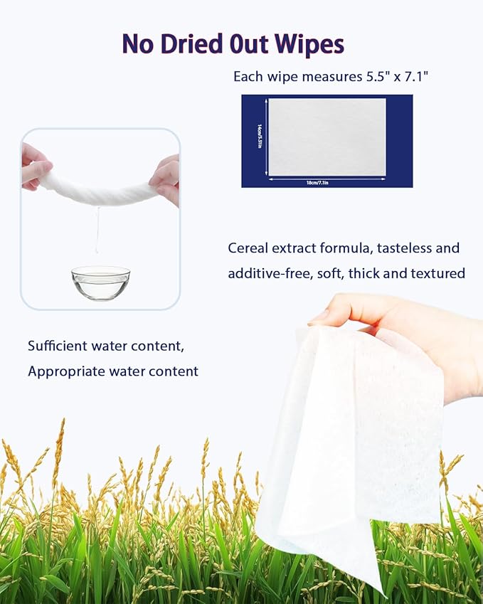 Dog Wipes for Paws and Butt – 4 Pack (320 Ct) Unscented Pet Wipes for Dogs & Cats – Extra Thick, Hypoallergenic & Lint-Free Cleaning Wipes for Face, Ears, and Sensitive Areas – Travel & Home Use