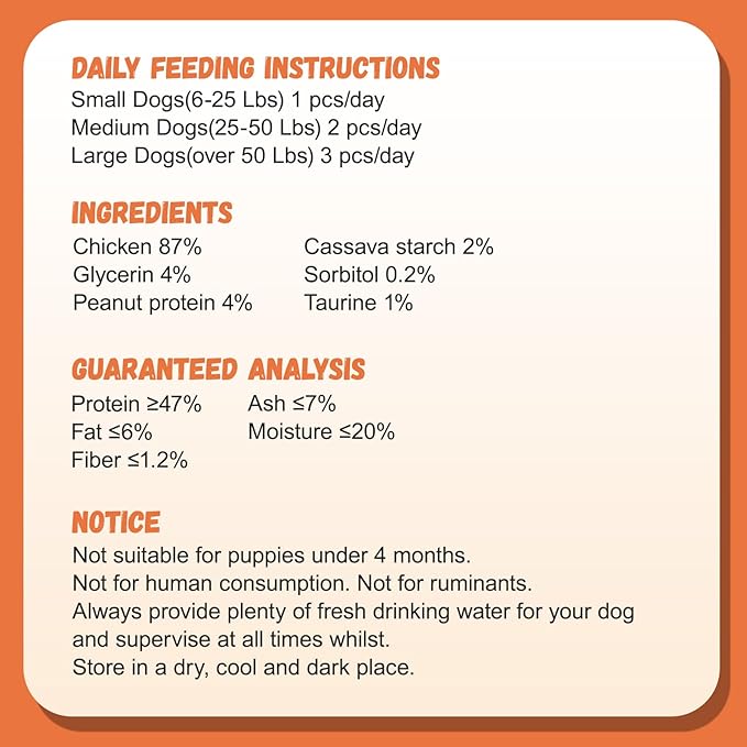 Dog Treats Chicken Jerky Rings, Rawhide-Free Grain-Free Real Dried Tenders Natural Chicken Breast Dog Chewy Training Snacks for Small Medium Large Dogs Large Pack 10.58oz