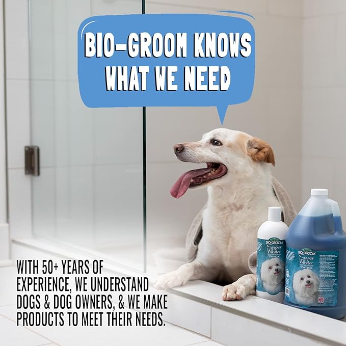 Bio-Groom Protein Lanolin Dog Shampoo - Tear-Free Pet Shampoo, Dog Bathing Supplies, Puppy Wash, Cat & Dog Grooming Supplies, Cruelty-Free, Made in USA, Tearless Dog Products - 1 Gallon