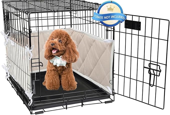 Apricot Dog Crate Training Pads - Tail Protector Bumpers, 36"X24"X10"