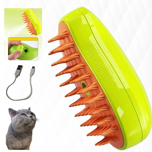 Cat Steam Brush, 3 In1 Cat Steamy Brush, Grooming Tool,Cats hair steamy Comb,Vapor Tool for cats