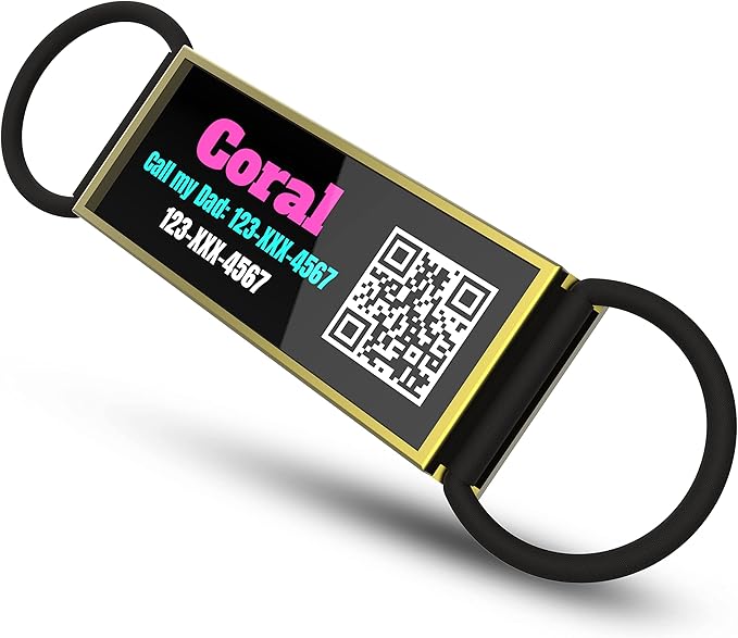 QR Code Dog Tag,Dog Tags Personalized for Pets, Custom Dog Name ID Tags Personalized Dog and Cat Tags -Free Online&Scan QR Receive Instant Location Alert Email