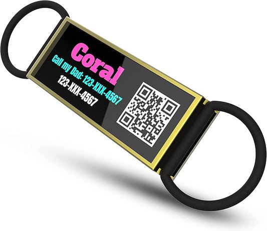 QR Code Dog Tag,Dog Tags Personalized for Pets, Custom Dog Name ID Tags Personalized Dog and Cat Tags -Free Online&Scan QR Receive Instant Location Alert Email