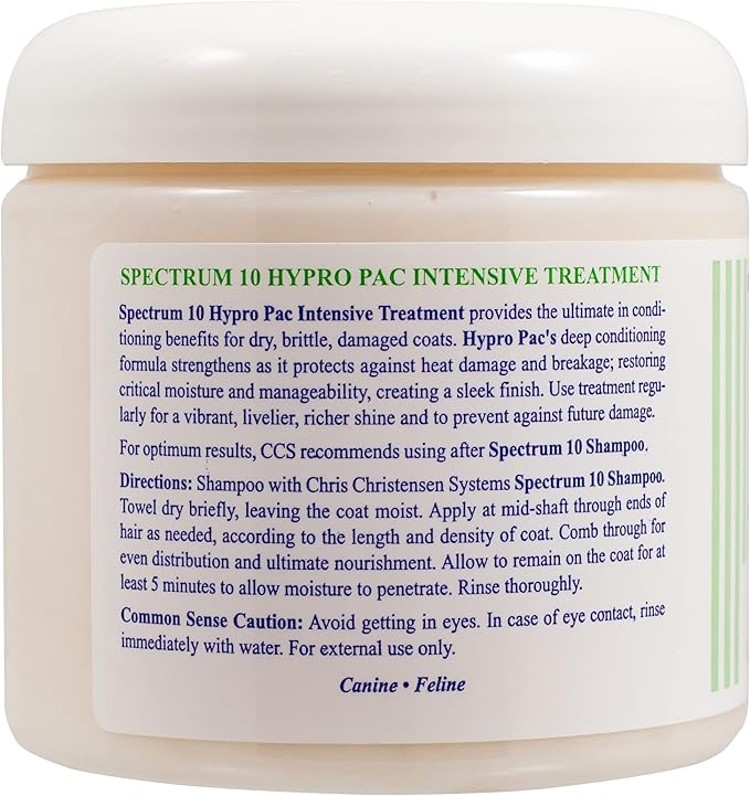 Chris Christensen Spectrum Ten Hydro Pac, Groom Like a Professional, Gentle Cleansing, 16 Oz. Jar