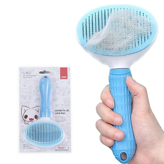 Cat Brush for Hair Removal, Dog Brush for Indoor Cats and Dogs, Suitable for Shedding & Haired Pets, Skin Friendly Hair Removal Beauty Tool, Blue