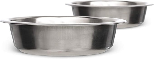 Neater Pet Brands Stainless Steel Dog and Cat Bowls (2 Pack) Neater Feeder Cat Deluxe Extra Replacement Bowl (Metal Food and Water Dish) (1.5 Cup Shallow)