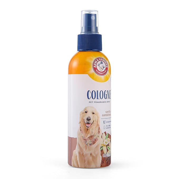 Arm & Hammer for Pets Cologne Pet Fragrance Spray for Dogs with Deodorizing Baking Soda, Vanilla Sandalwood Scented Dog Spray, 6 Ounces