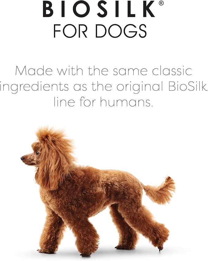 BioSilk for Dogs Silk Therapy Shampoo with Coconut Oil | Coconut Dog Shampoo Conditioning Detangling Spray for Pets | Dog Shampoo Spray with Natural Coconut Oil - 12 Pack