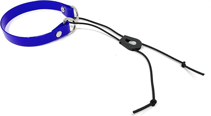 Sparky Pet Co - ECollar Replacement Strap - Bungee Dog Collar - Waterproof - Adjustable - Secure Nexus Wheel Lock - for Electronic Training & Invisible Fence Systems - 3/4" (Blue)